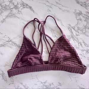 alcacia swimwear NWT Awapuhi Mesh Top Merlot Large
